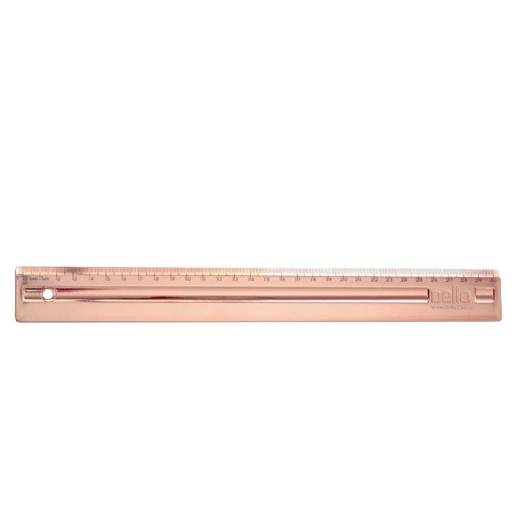 Regua Metalizada Rose Gold 30 cm