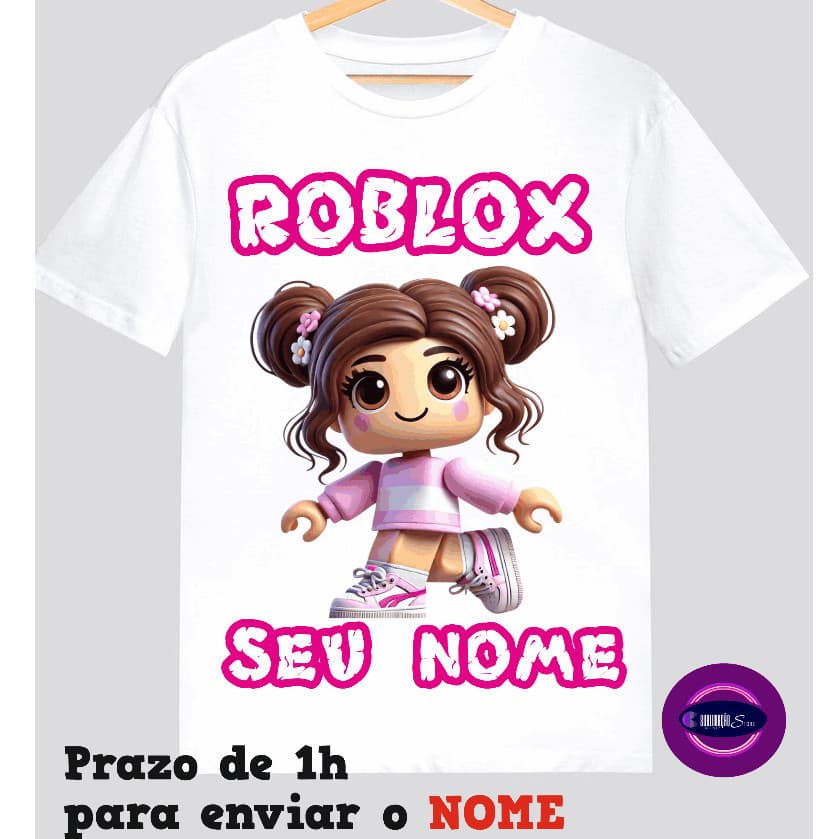 Camisa Camiseta Roblox Menina Bonecas Com Nome
