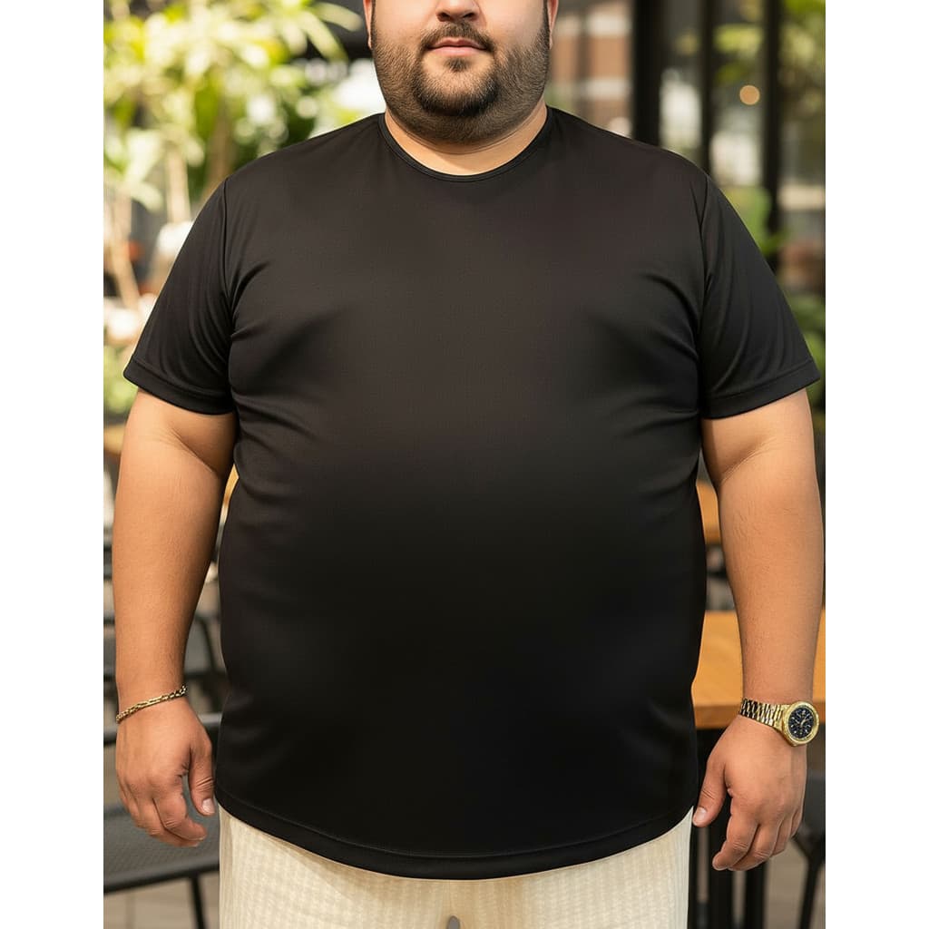 Camiseta Plus Size Básica Masculina - DryFit Antiodor p/ Treino - Diversas Cores