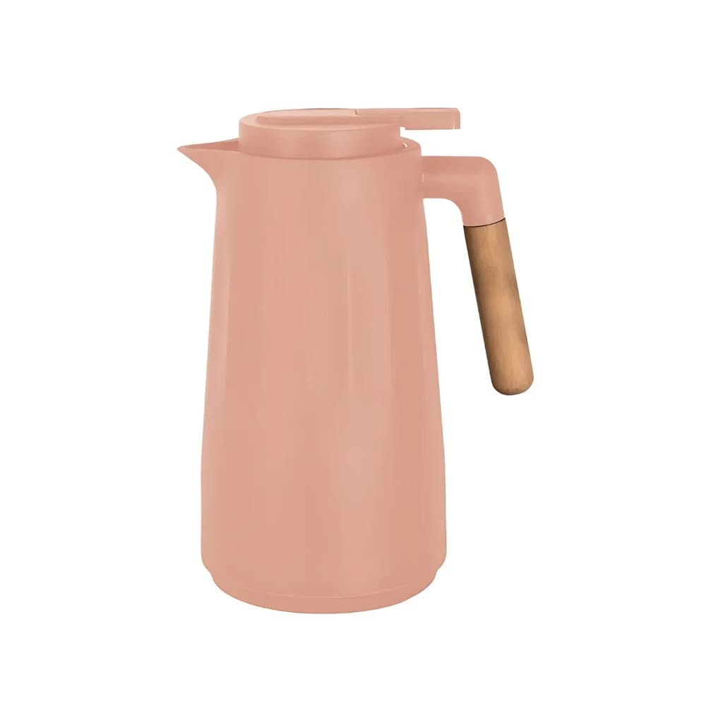 Garrafa Térmica Tina Rosé 1000 ML com cabo de madeira