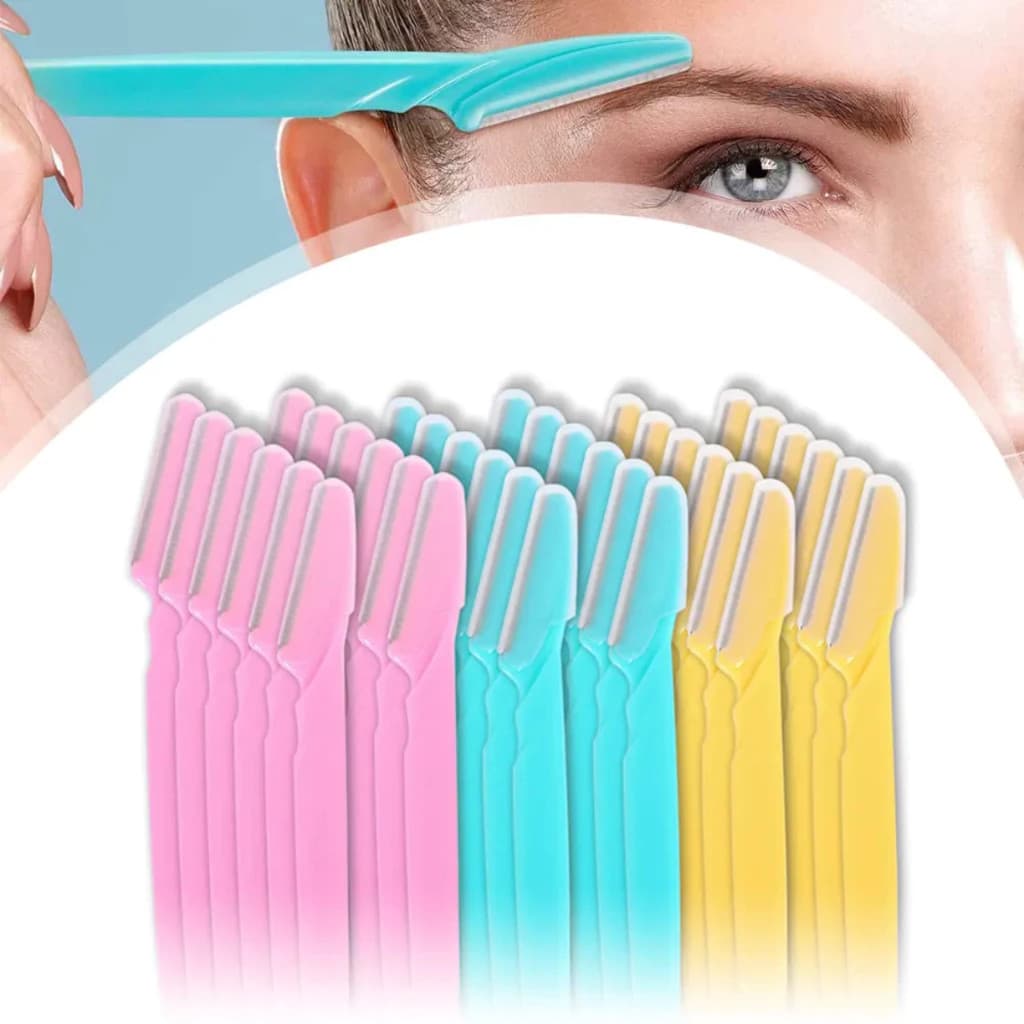 Conjunto de lâmina para sobrancelhas e contorno facial/esfoliante facial/barbear, disponível em embalagens de 6/12/18/24