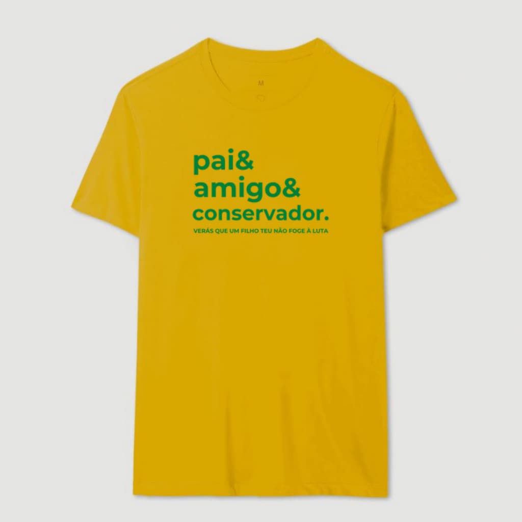 Camisa Camiseta Unissex Pai Amigo Conservador Direita Politica Bolsonaro 100% Algodão