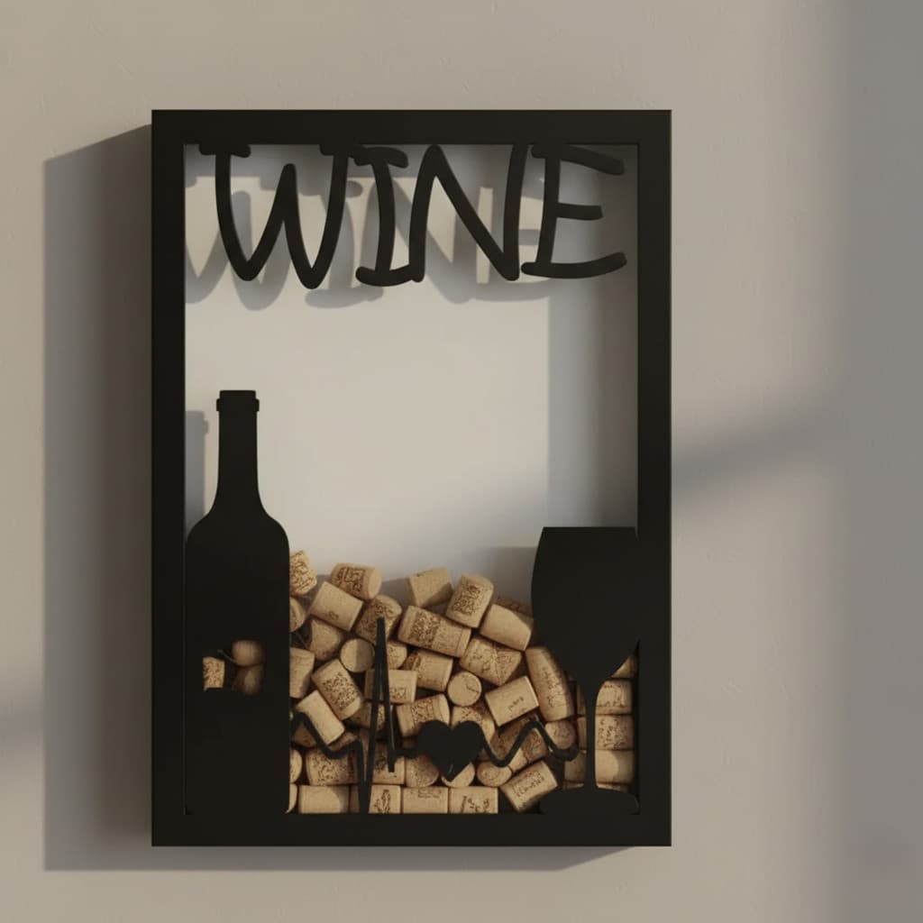 Quadro Porta Rolhas Wine 100 Rolhas Decoração para Sala