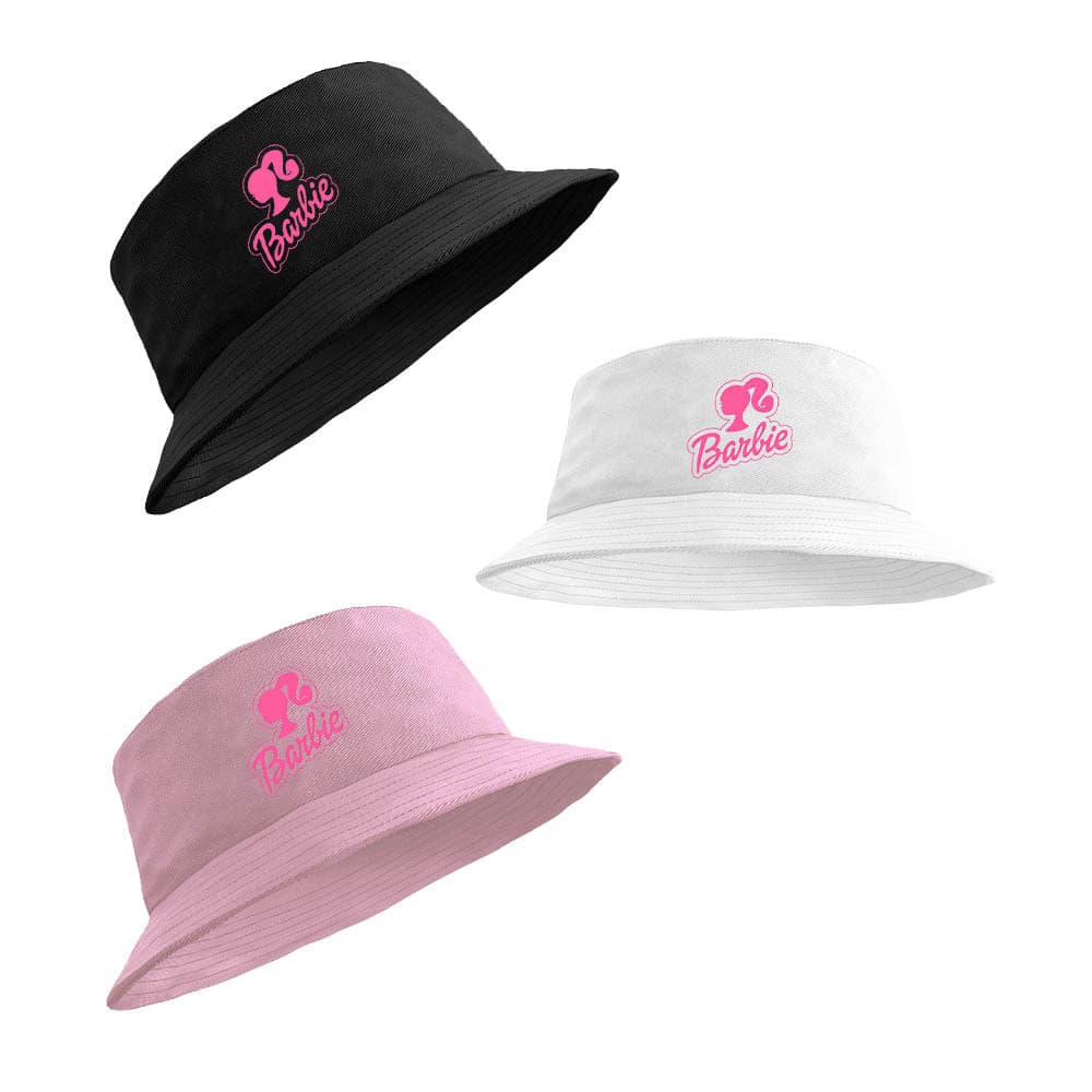 Chapéu Bucket Hat Unissex Barato Estampado BARBIE Cabeça- Lançamento