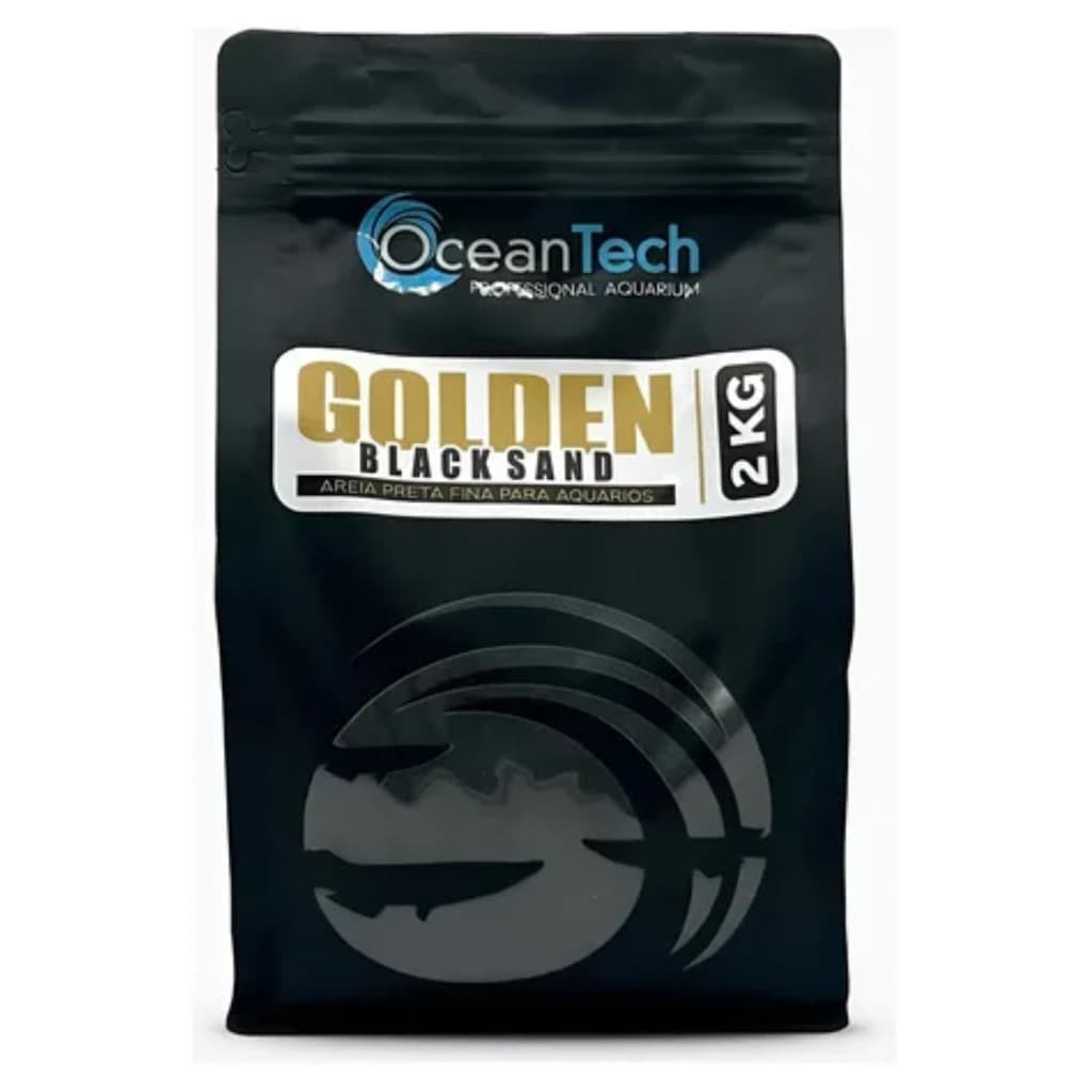 Substrato Inerte Golden Black Sand 2kg Ocean tech para Aquários