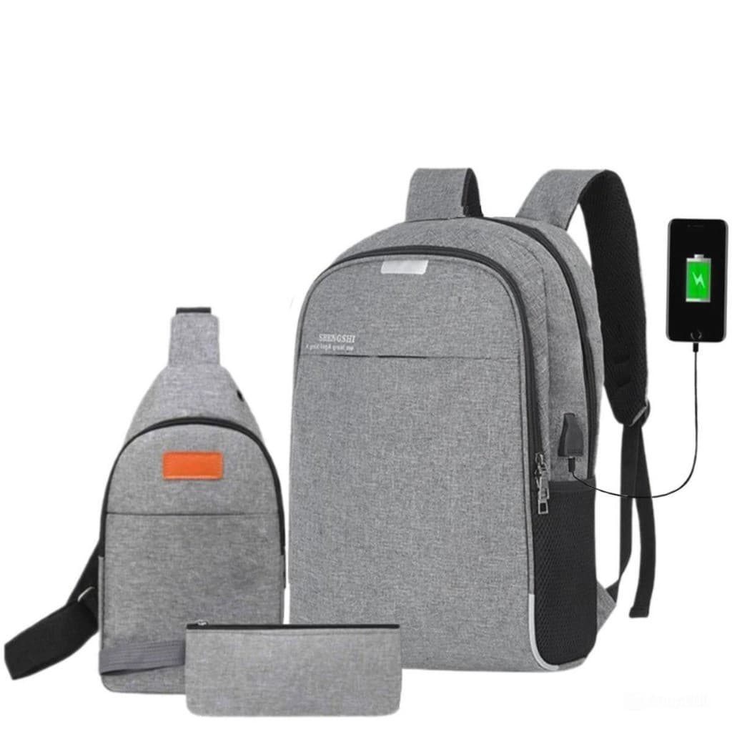 Kit 3 Bolsas Masculino Feminino Design Moderno Bolsa para portátil confortável e durável