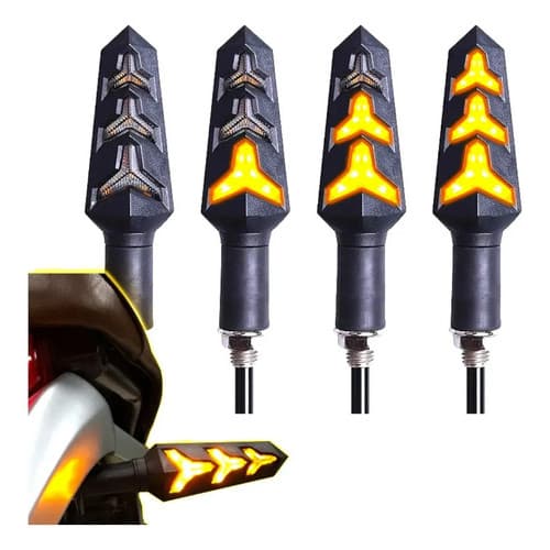 Kit Seta Led Sequencial Suzuki Yes 125 2008 2009 2010 2011 Preto