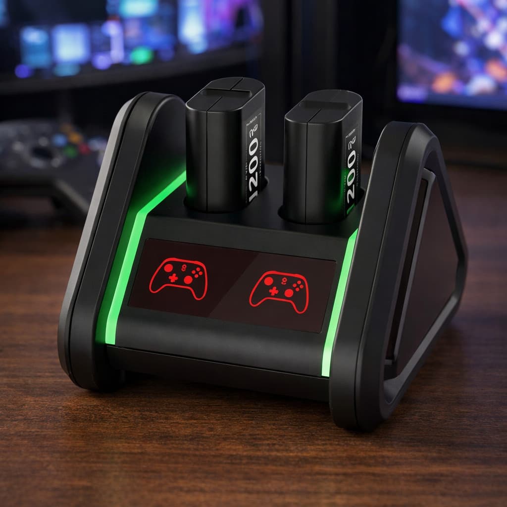 Carregador Rápido com 2 Baterias 1200mAh para Controle Xbox One Series S/X USB SUP-0672