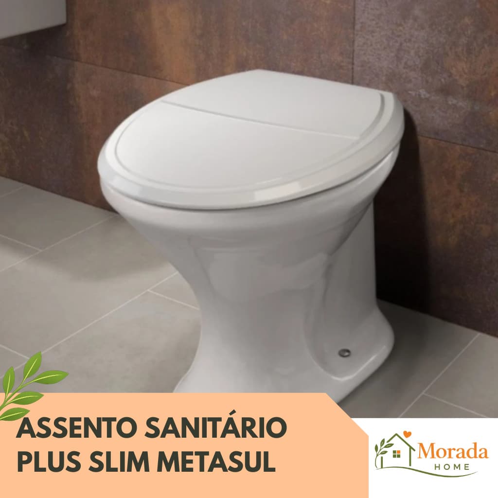 Assento San Tampa Vaso Oval Almofadado Universal Basico Plus Slim Universal Tampa Privada Sanitario