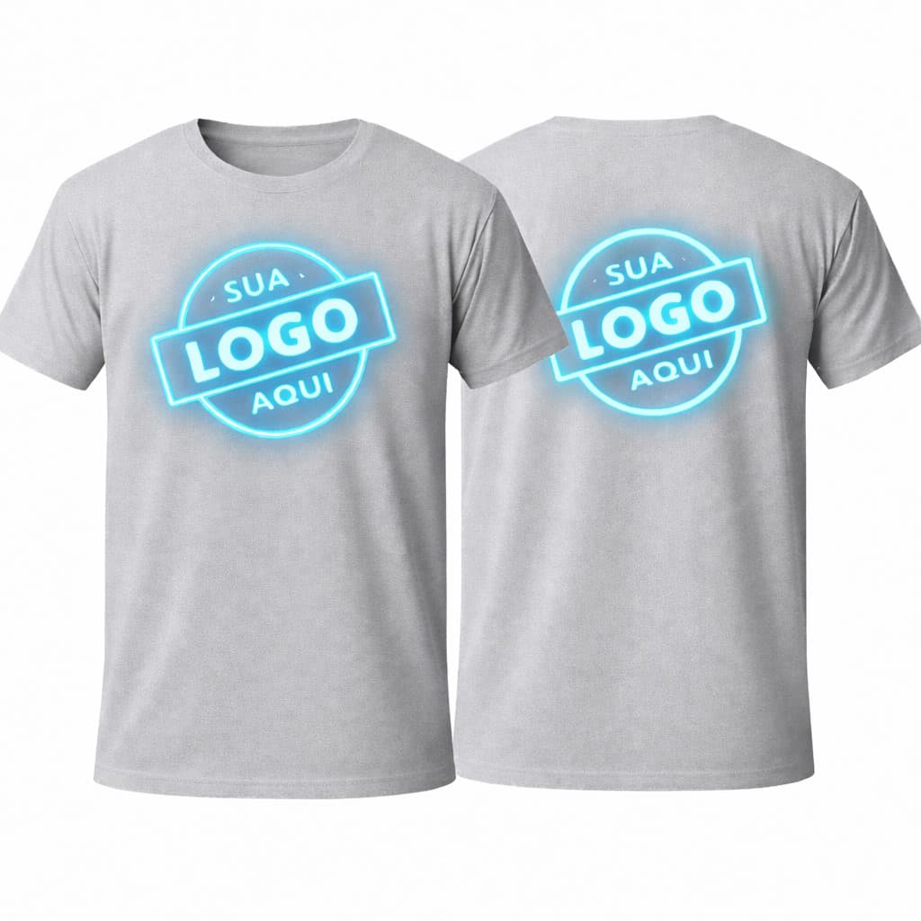 Camiseta Personalizada Sua logo Foto Estampa Preferida Algodão 100% Plus Size