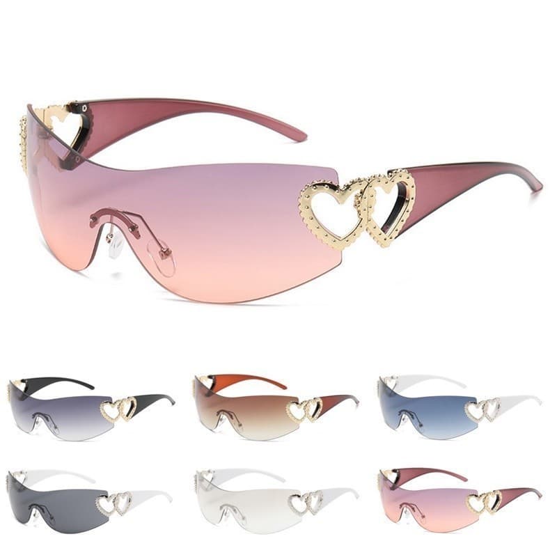 Elegância Sem Moldura Óculos de Sol Retrô UV400 Polarizado Lente TAC Ciclismo Festa Presente Leve 1 Par