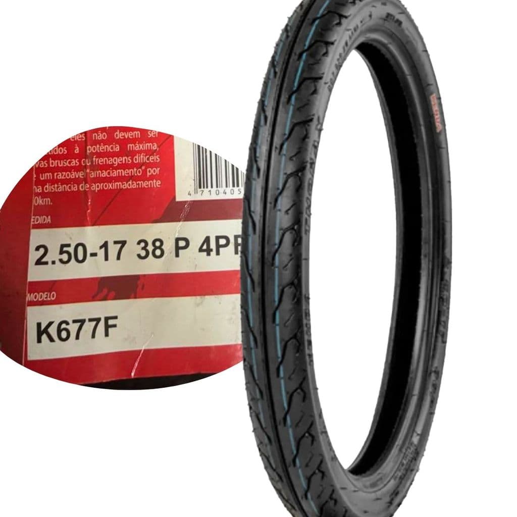Pneu Moto Kenda Aro 17 K677 Thorax 2.50-17 38p Tt Dianteiro