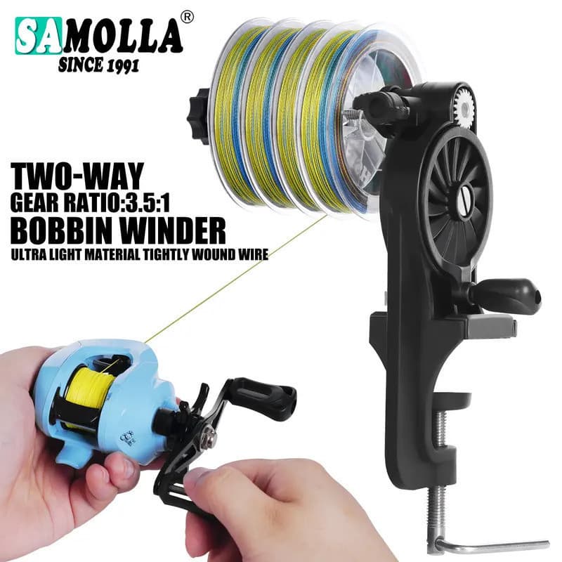 Novo Enrolador de Linha de Pesca para Molinetes e Carretilhas de Casting, Máquina Portátil para Enrolar Linha de Pesca,