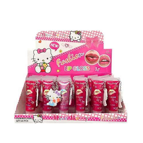 1 Gloss Hello Kitty Brilho Labial Hidratante com Chaveiro Fofo Sanrio