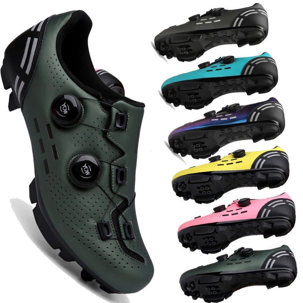 Sapatos de ciclismo antiderrapantes masculinos/sapatos de Mountain Bike/tamanho 36 a 47