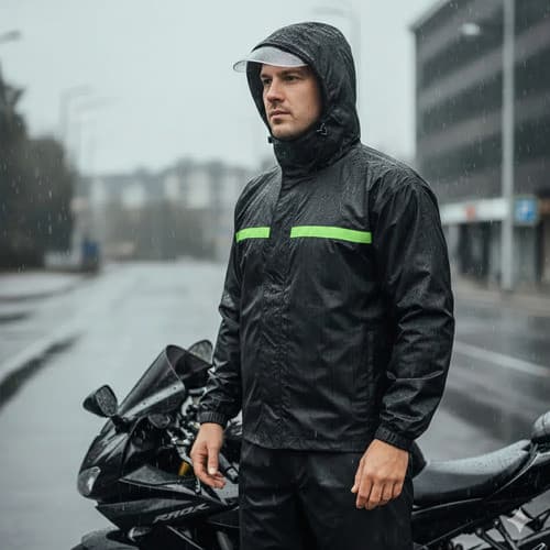 Kit Capa De Chuva Impermeável Motoboy Refletivo Toca Viseira