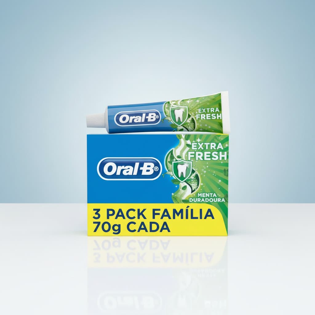 Kit 3 Pasta De Dente Oral-b Extra Fresh 70g Creme Dental
