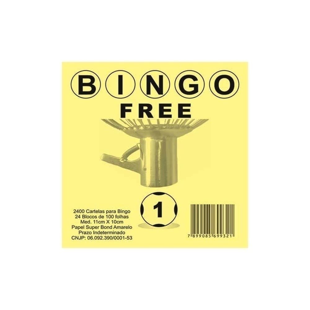 Bloco Bingo 100fls Evos Print Amarelo