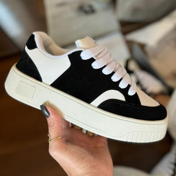 Tênis Feminino Plataform Solado Alto Estiloso