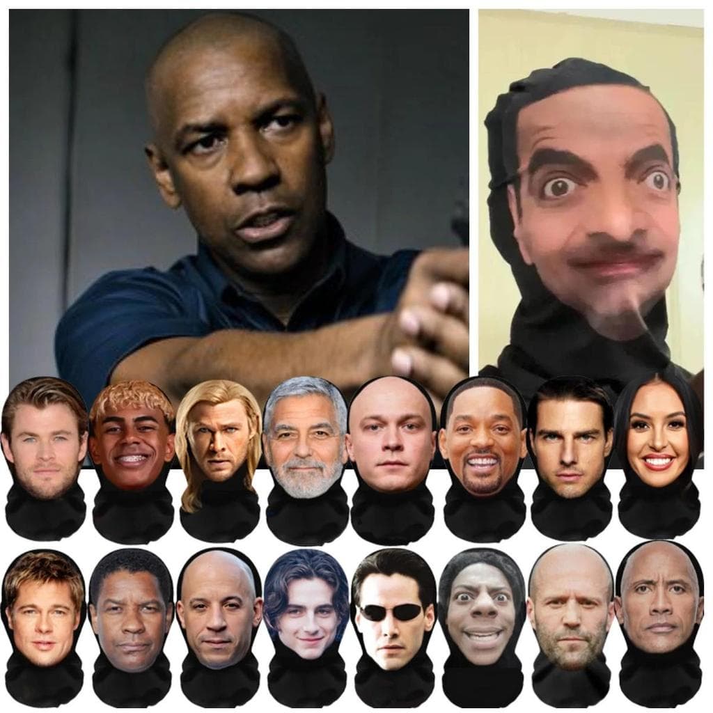 2026 3D Máscara Facial Completa Impressa Engraçado Balaclava Moda Cosplay Role Play Impresso Messi Ronaldo Taylor Swift