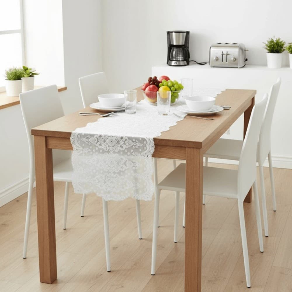 Trilho De Mesa Branco Mod314 Rolo 0,50x20m Vinil PVC
