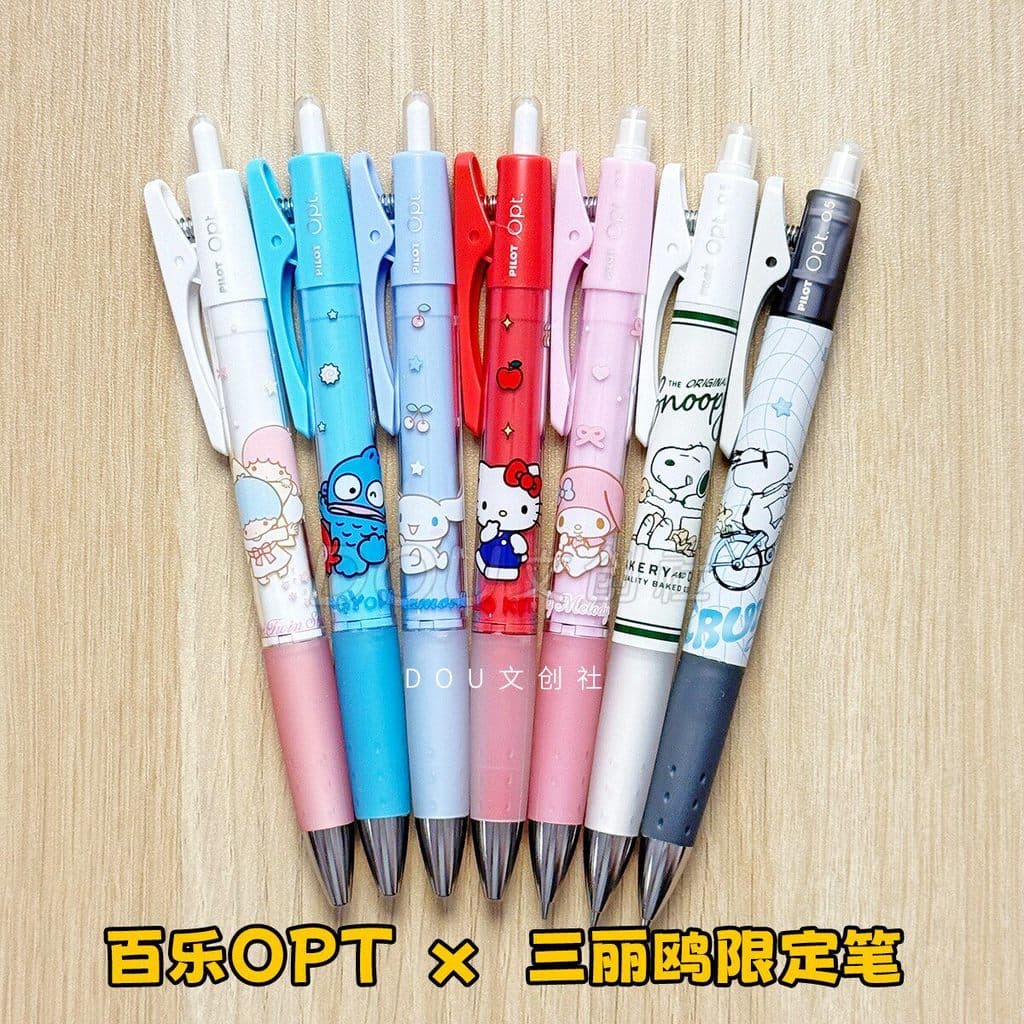 Japão Baile OPT Hello Kitty Limited Lápis Mecânico 0.5mm/Cinnamon Dog Hanton Snoopy Caneta de Óleo Médio Disney