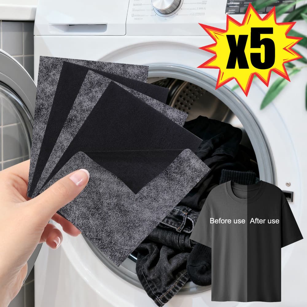 Papel para Tingir e Restaurar Roupas Pretas Antigas, 5 Peças, Prático, Tabletes Tingidores, Fixação de Cor V4DF