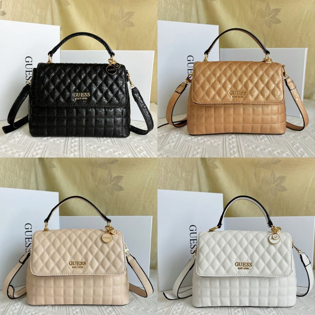 Bolsa Flip Elegante Média Gues Crossbody De Ombro Camada Superior Couro, Escolha Para Meninas, Moderna