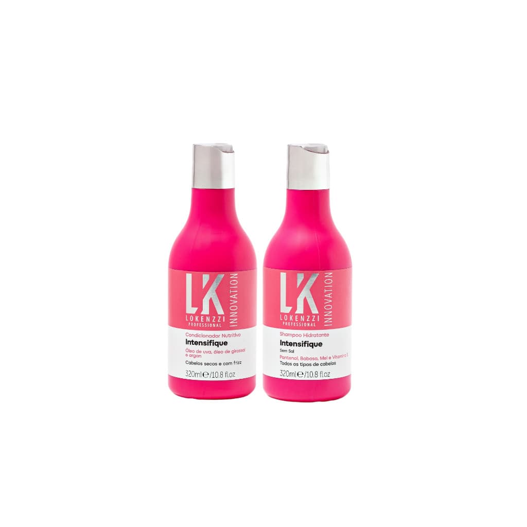 Kit Intensifique Shampoo + Condicionador Lokenzzi 320ml Hidratação Profunda Nutrição Capilar Reparação Intensiva