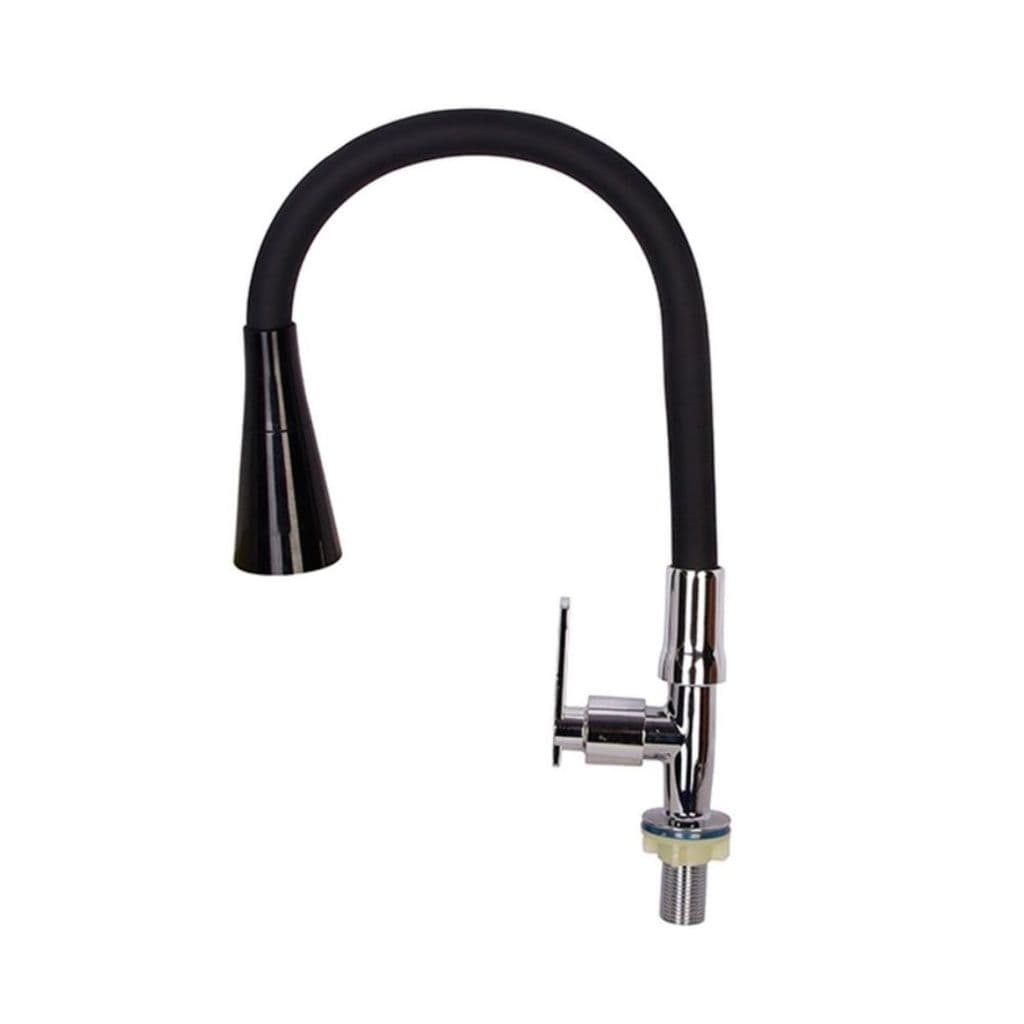 Torneira Cozinha Bancada Silicone Flexível Gourmet Preta Mesa
