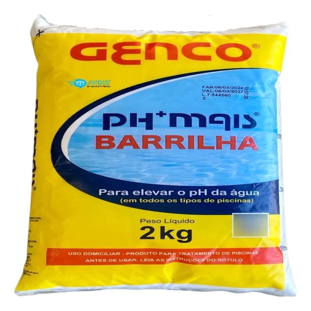 GENCO pH + Barrilha 2kg – Estabilizador de pHs para Piscinas