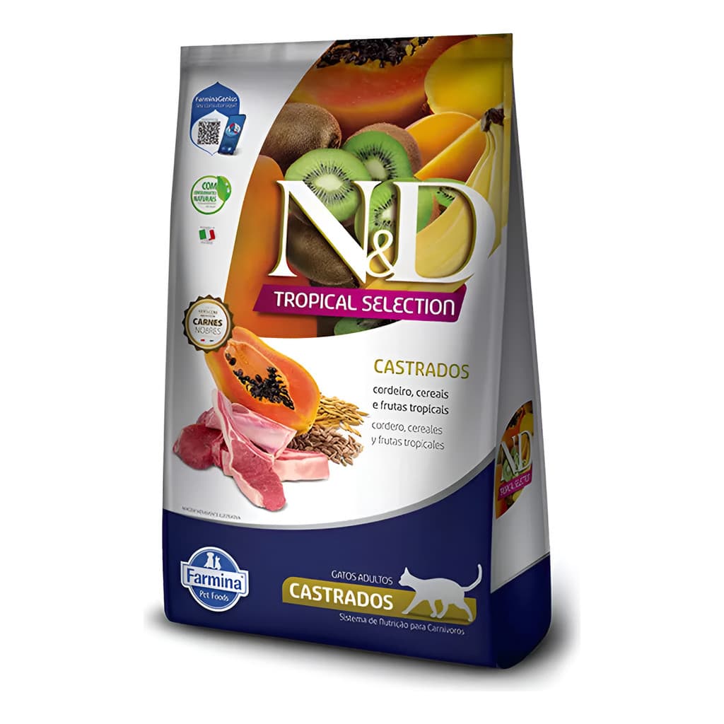 Ração ND N&d Tropical Ração Gatos Selection Castrado Cordeiro 1,5kg