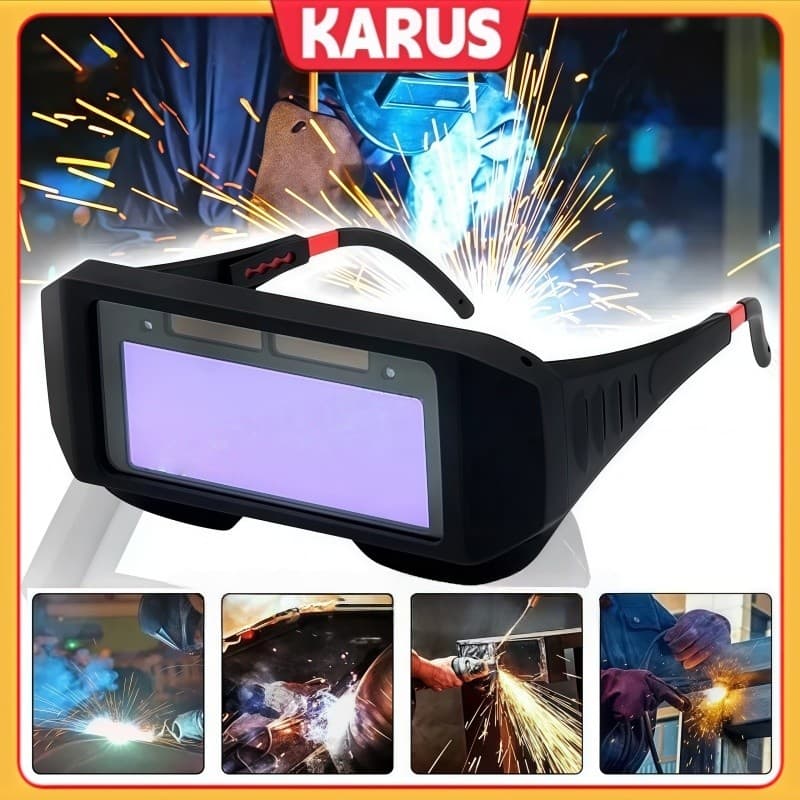 Óculos de Solda LCD com Proteção Solar e Escurecimento Automático com Sombra Ajustável KARUS