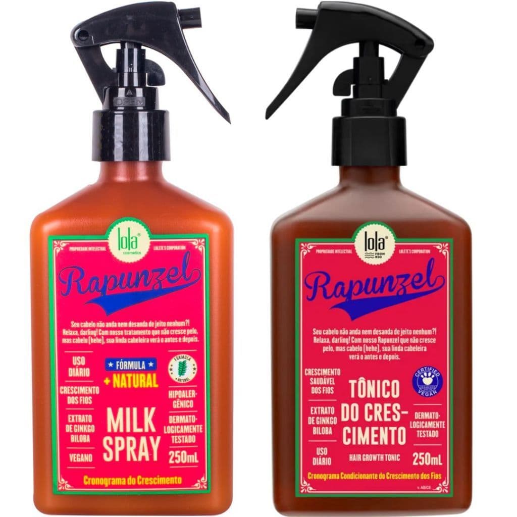 Kit Rapunzel Milk Spray 240ml + Tônico de Crescimento 250ml - Lola Cosmetics