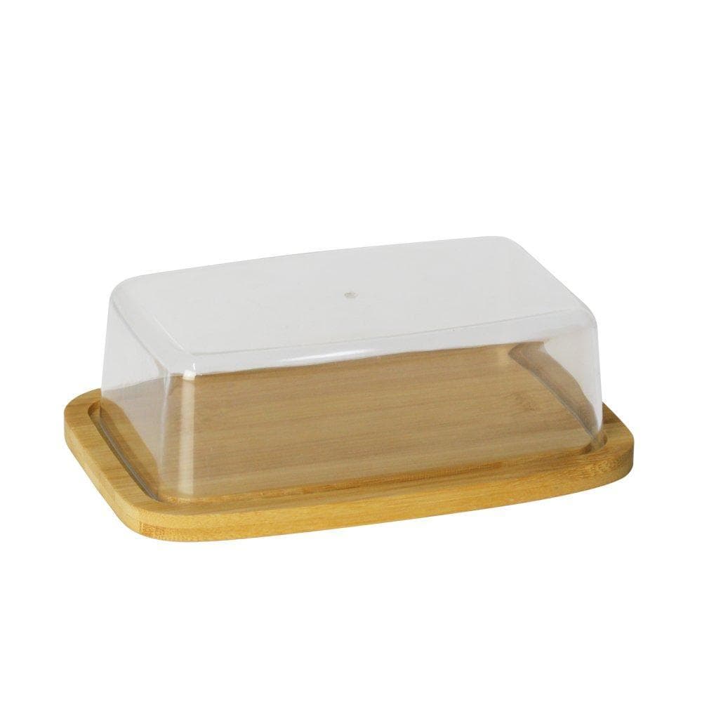Manteigueira Lyor de Bambu Natural 19cm x 12,5cm x 6cm