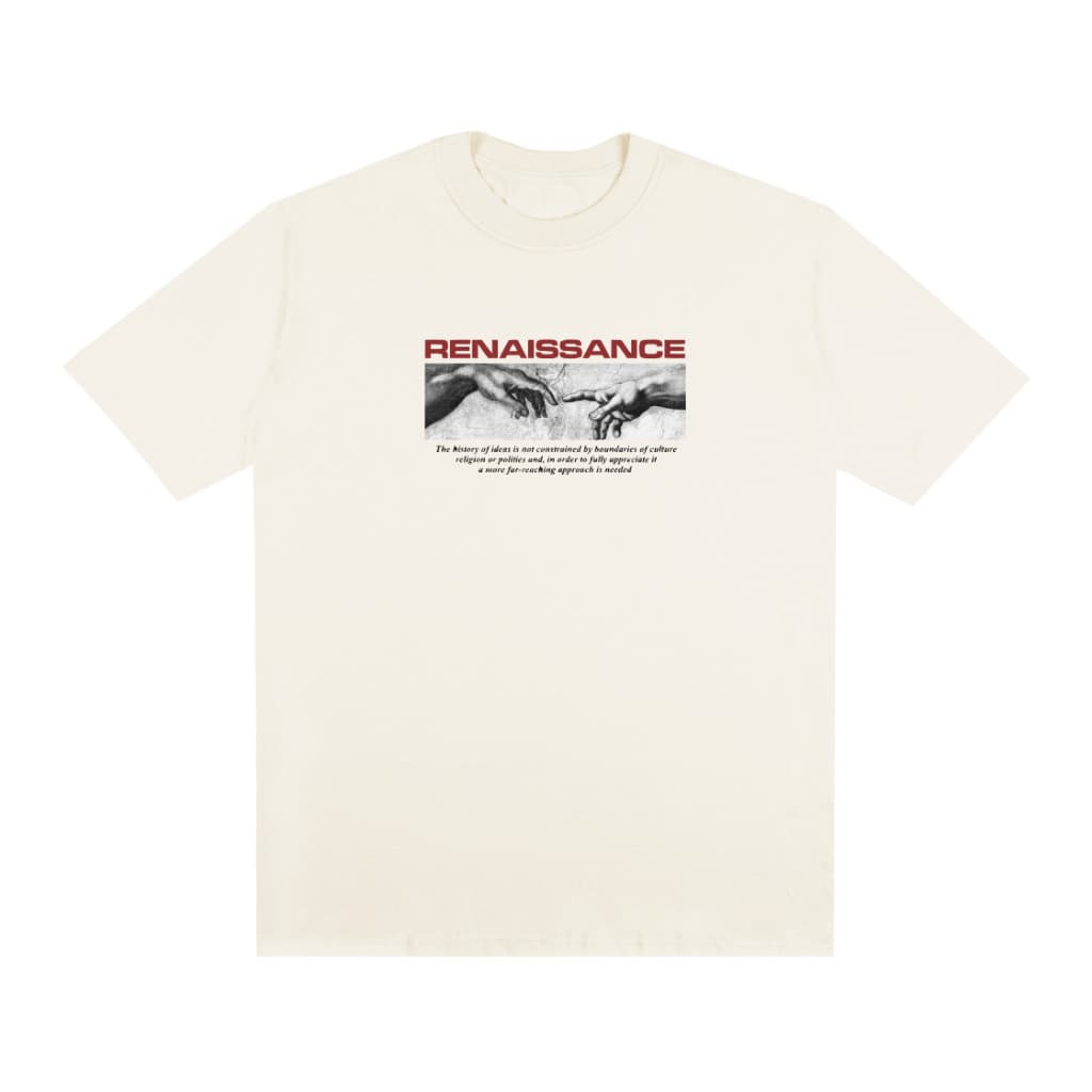 Camiseta Streetwear Renaissance Estampada Camiseta Algodão Premium