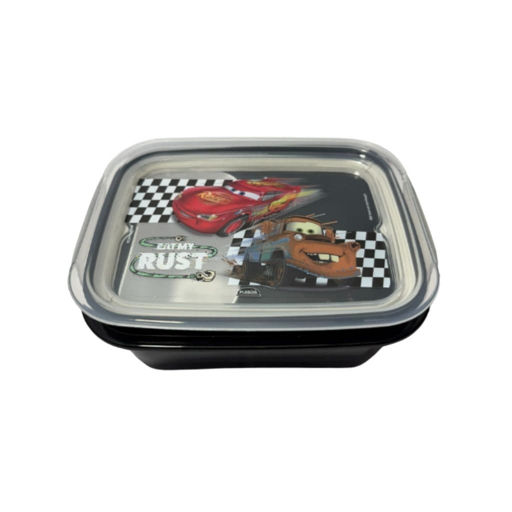 MARMITA TRAVA INFANTIL CARROS DISNEY PLASUTIL 630ML HERMETICA