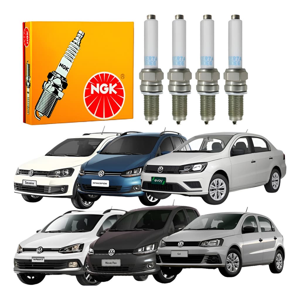 Jogo De Velas Ngk Original Vw Fox / Gol 2014 2015 1.6 16v