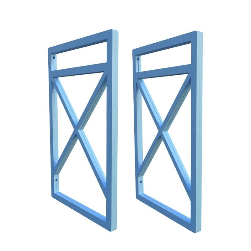 Suporte Para Prateleira Estilo Industrial 02 Un. Cor Azul