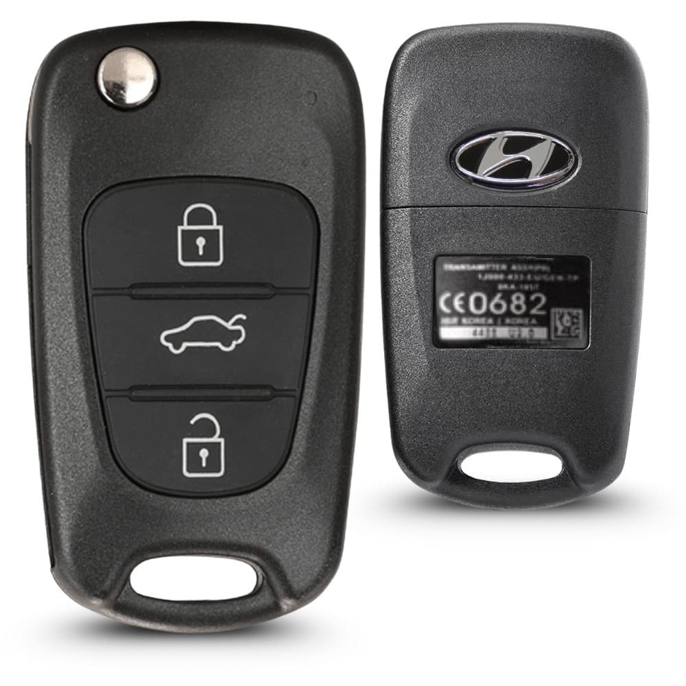 Chave Carcaça Compatível Hyundai I30 Ix35 2014
