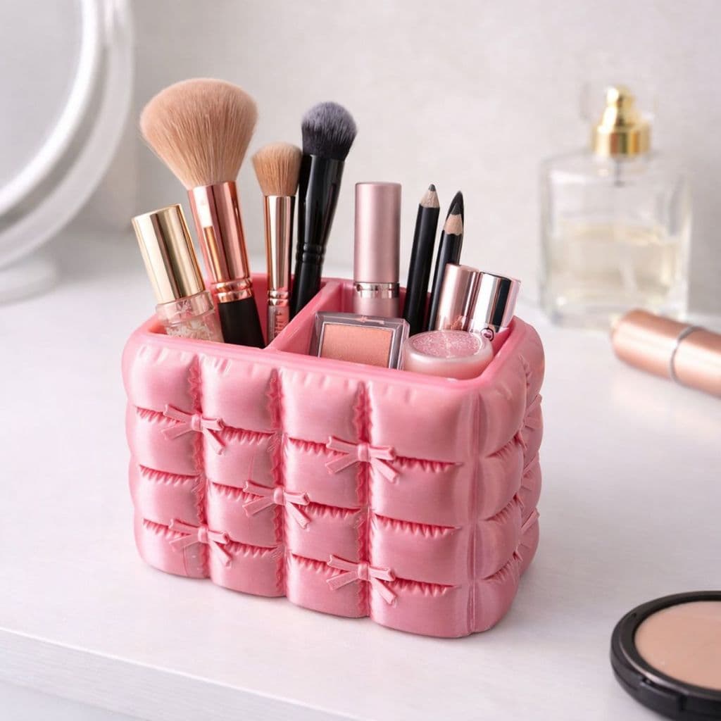 Organizador de Mesa Textura Acolchoada Decorativo