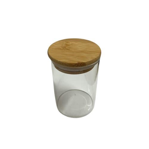 Pote Hermetico Vidro Borossilicato Tampa Bambu 200ml Conservacao Alimentos Pratico