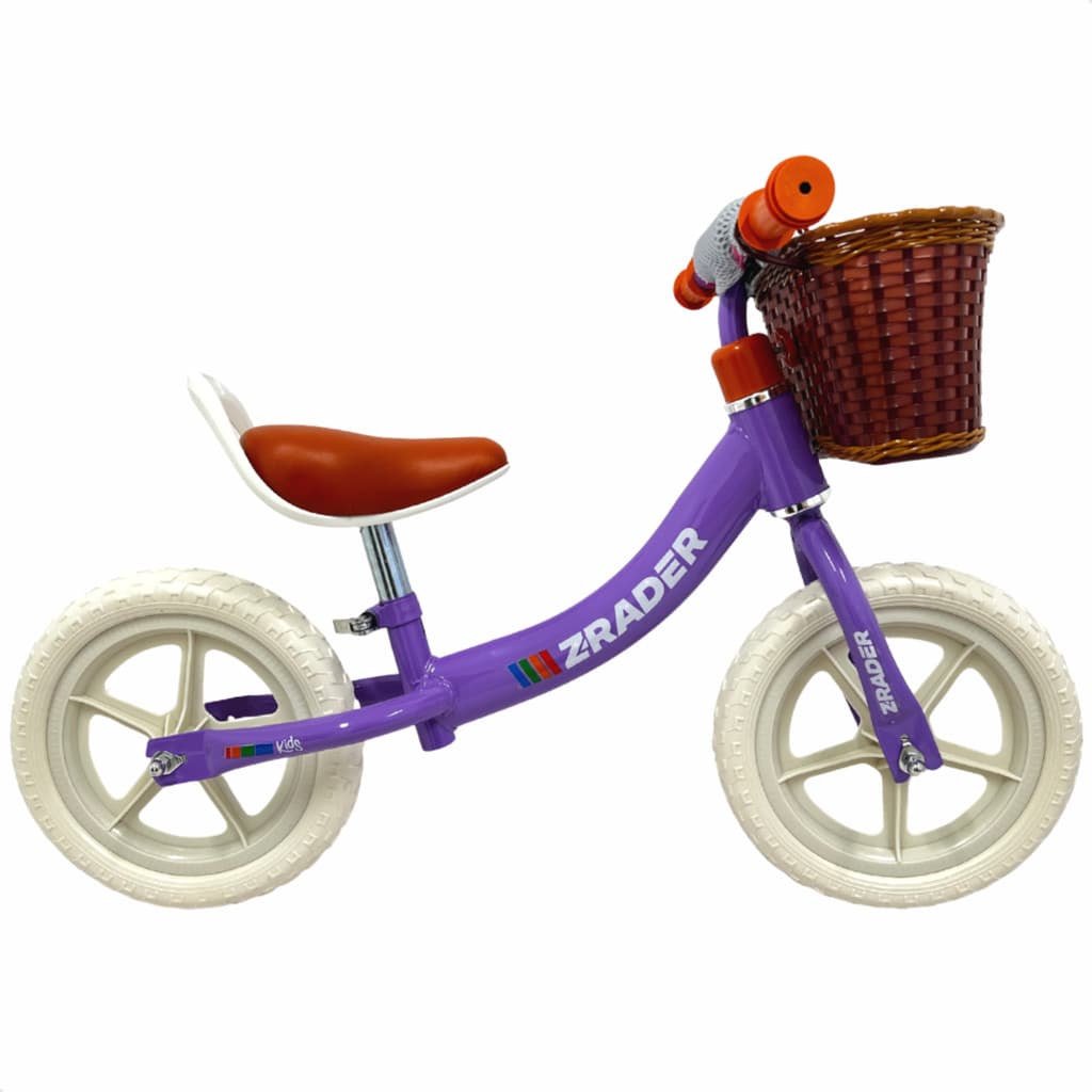 Bicicleta Infantil de Equilíbrio Sem Pedal Para Crianças Andador Bike Pequena Aro 12 Lilás