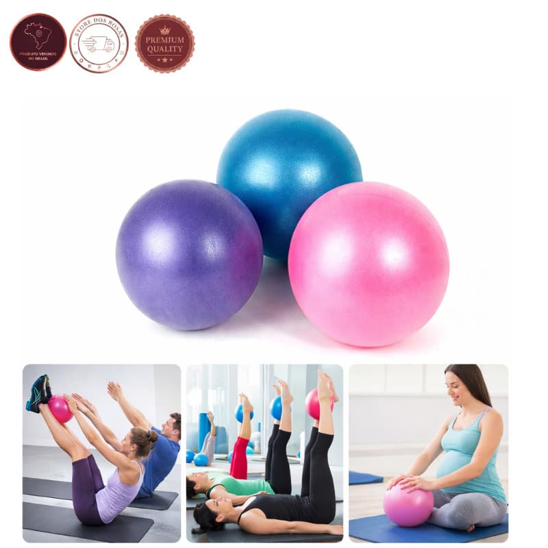 Mini Bola 25cm PVC para Yoga, Pilates, Fisioterapia e Exercícios Funcionais