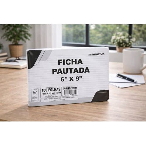 Bloco Pautado Papel Sulfite 6x9 Polegadas 100 Folhas Escritório Escola