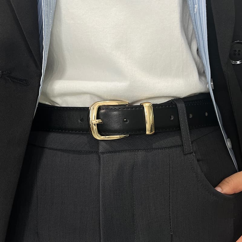 2026 novo estilo senhoras cinto largo All-Match decoração com Jeans casuais saia curta cinto Design High-End na moda