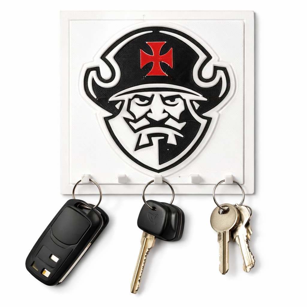 Porta Chaves Vasco Decorativo Cruz Escudo Quadro Torcedor