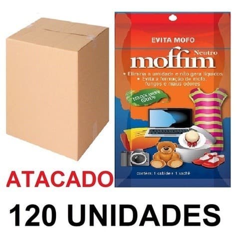 Kit 120 Antimofo Desumidificador Moffim 110g Roupeiro Closet