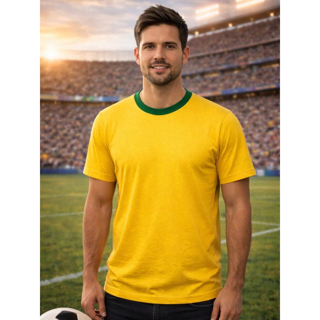 Camiseta Masculina COPA do mundo Lisa Blusa BRASIL 2026 detalhe Blusa lisa blusa manga curta lançamento blusa para homem