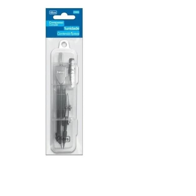 Compasso Metal Com Tira Linha C502 Tilibra
